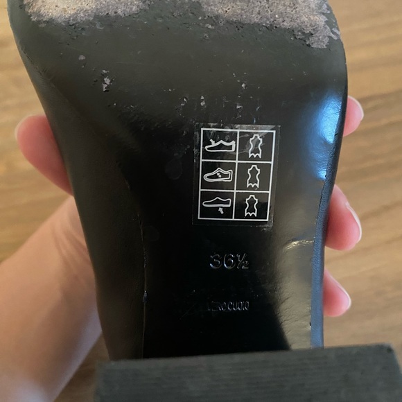 Alexander Wang Black Leather Peep Toe Sandal Bootie - Picture 6 of 9